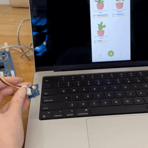 I also tested the functionality of the light sensor by covering it with my hand to ensure the data was changing on the screen with this.